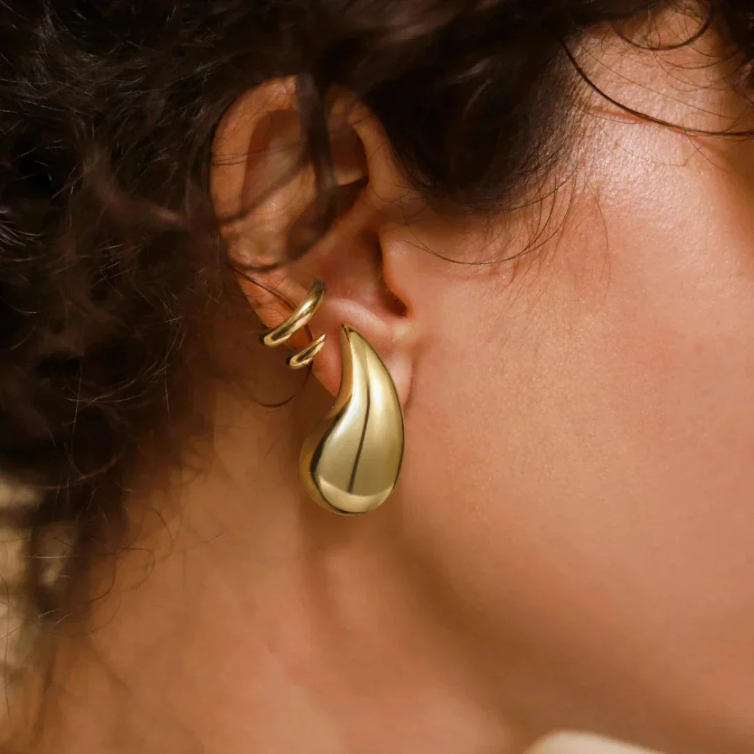 Giorgia Teardrop Gold Earrings - Image 4